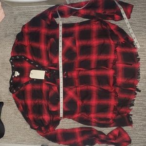 Uniq red and black plaid size small.